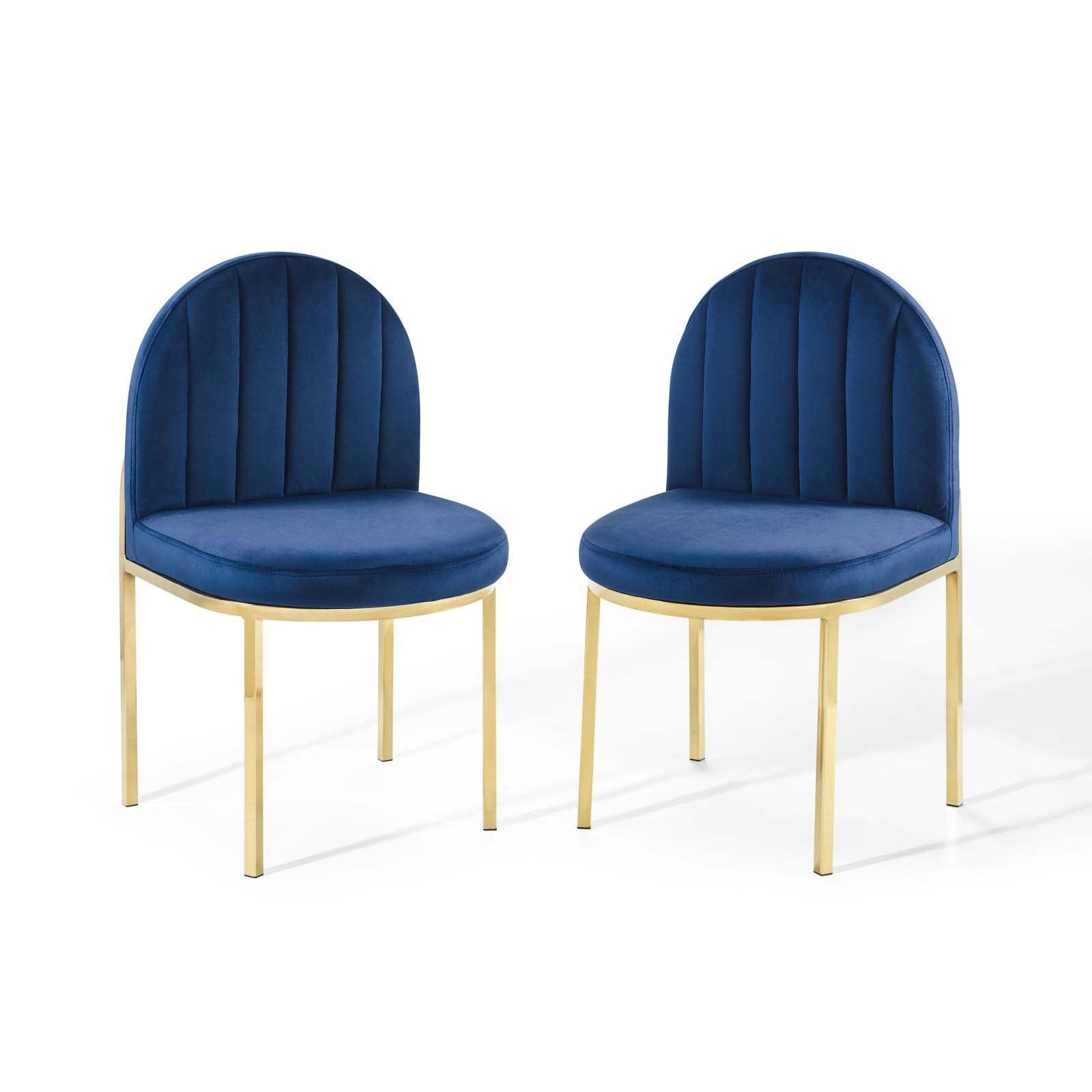 Modway Isla Dining Side Chair Performance Velvet Set of 2 FredCo