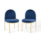 Modway Isla Dining Side Chair Performance Velvet Set of 2 FredCo