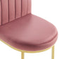 Modway Isla Dining Side Chair Performance Velvet Set of 2 FredCo