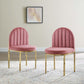 Modway Isla Dining Side Chair Performance Velvet Set of 2 FredCo