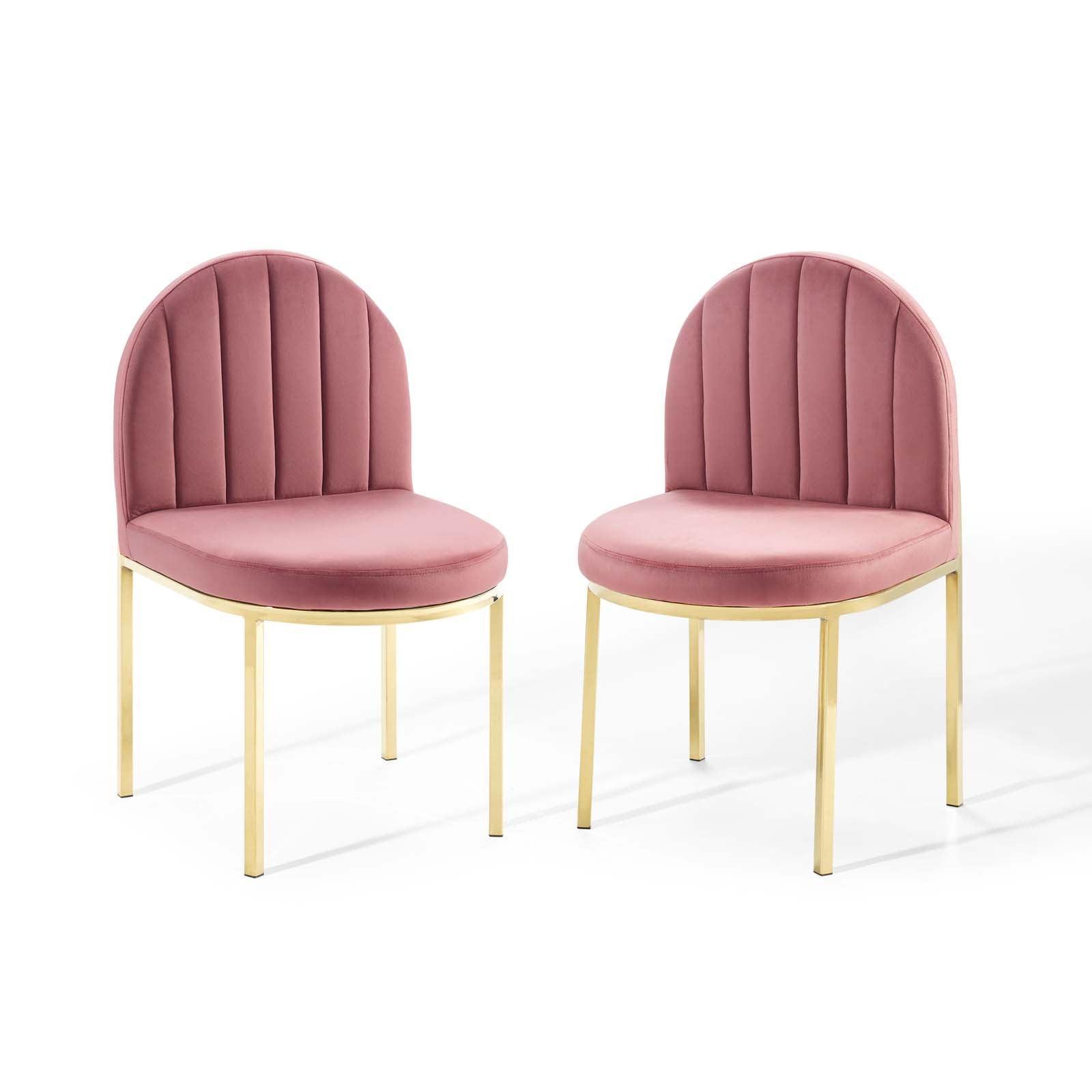 Modway Isla Dining Side Chair Performance Velvet Set of 2 FredCo