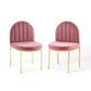 Modway Isla Dining Side Chair Performance Velvet Set of 2 FredCo