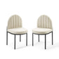 Modway Isla Dining Side Chair Upholstered Fabric Set of 2 FredCo