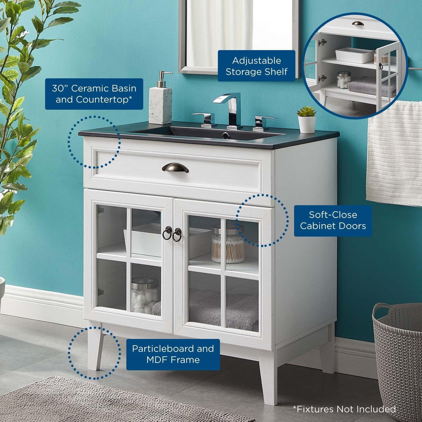 Modway Isle 30" Bathroom Vanity Cabinet FredCo