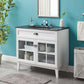 Modway Isle 36" Bathroom Vanity Cabinet EEI-5478-WHI-BLK FredCo