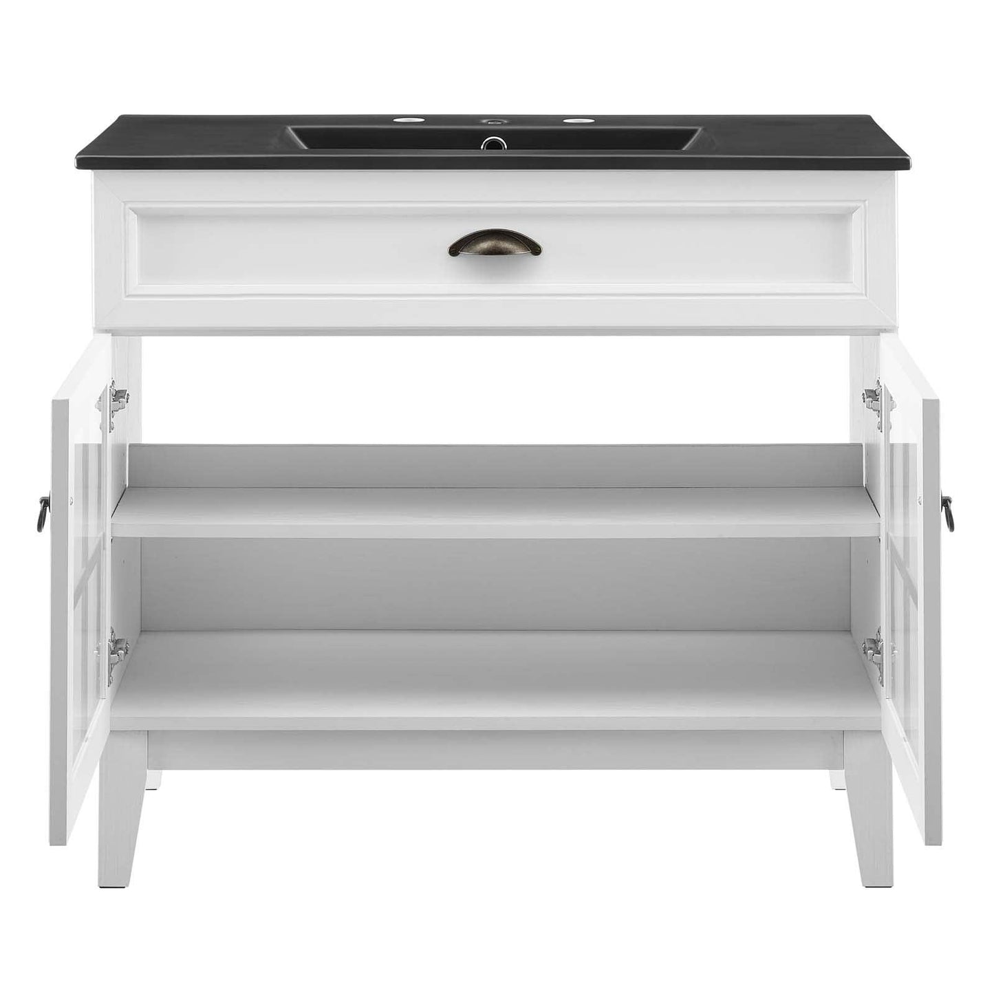 Modway Isle 36" Bathroom Vanity Cabinet EEI-5478-WHI-BLK FredCo