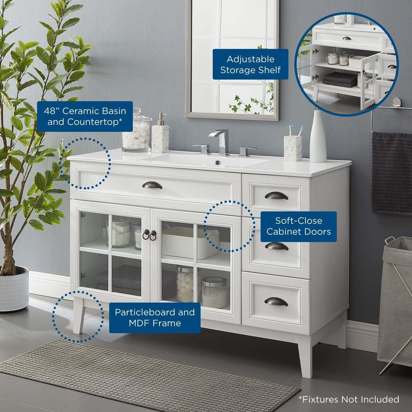 Modway Isle 48" Bathroom Vanity Cabinet FredCo