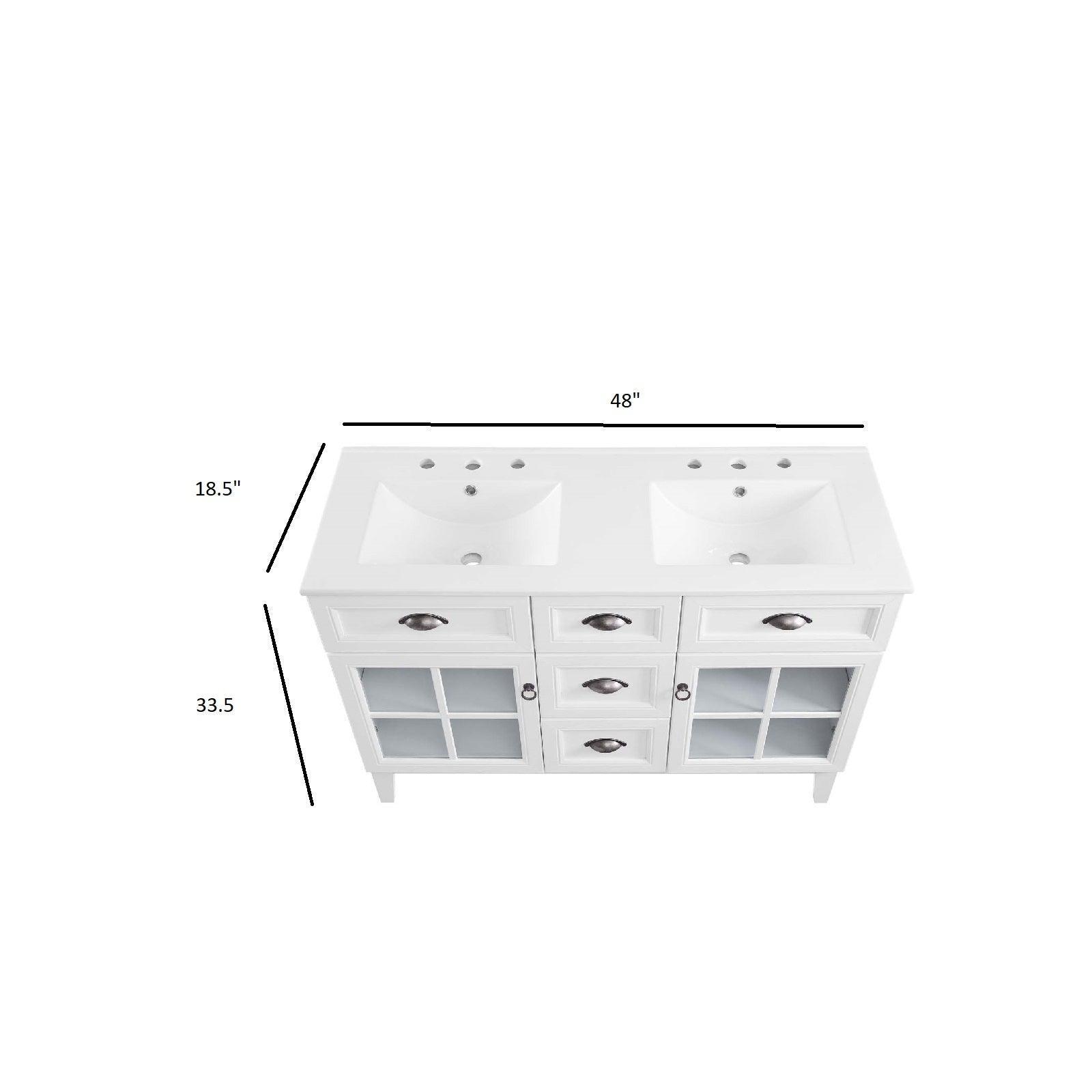 Modway Isle 48" Double Bathroom Vanity Cabinet FredCo