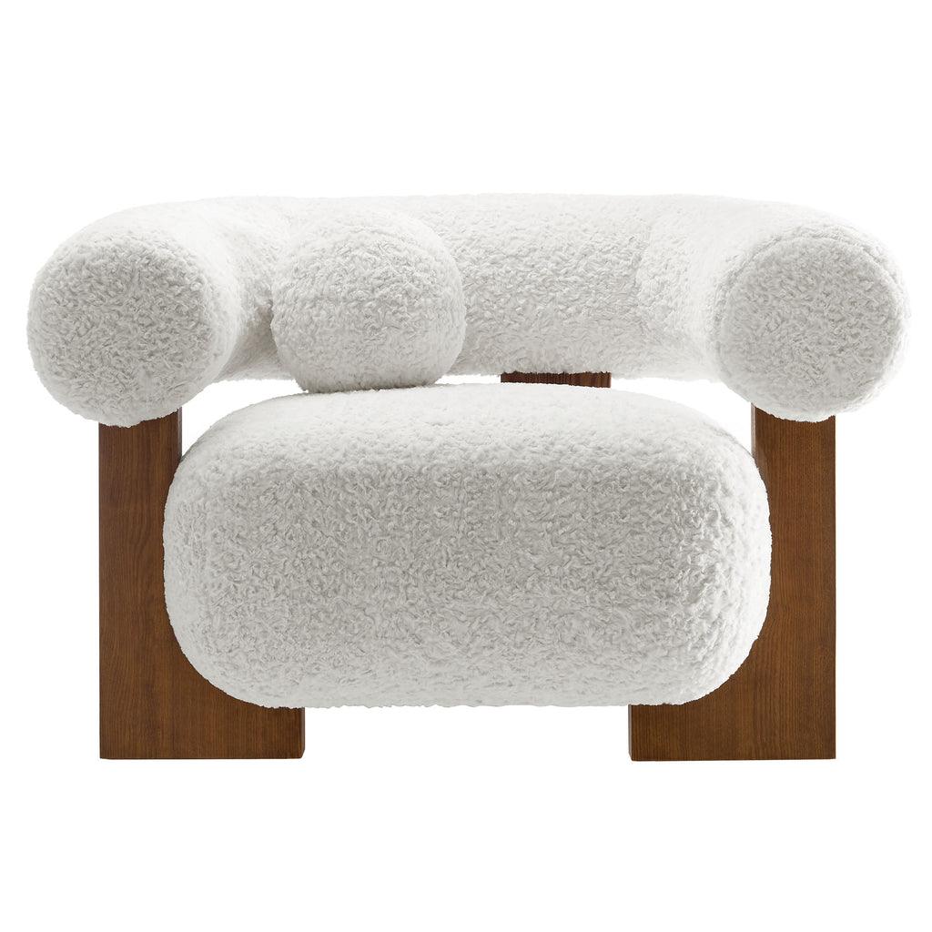 Modway Jace Faux Fur Fabric Accent Chair FredCo