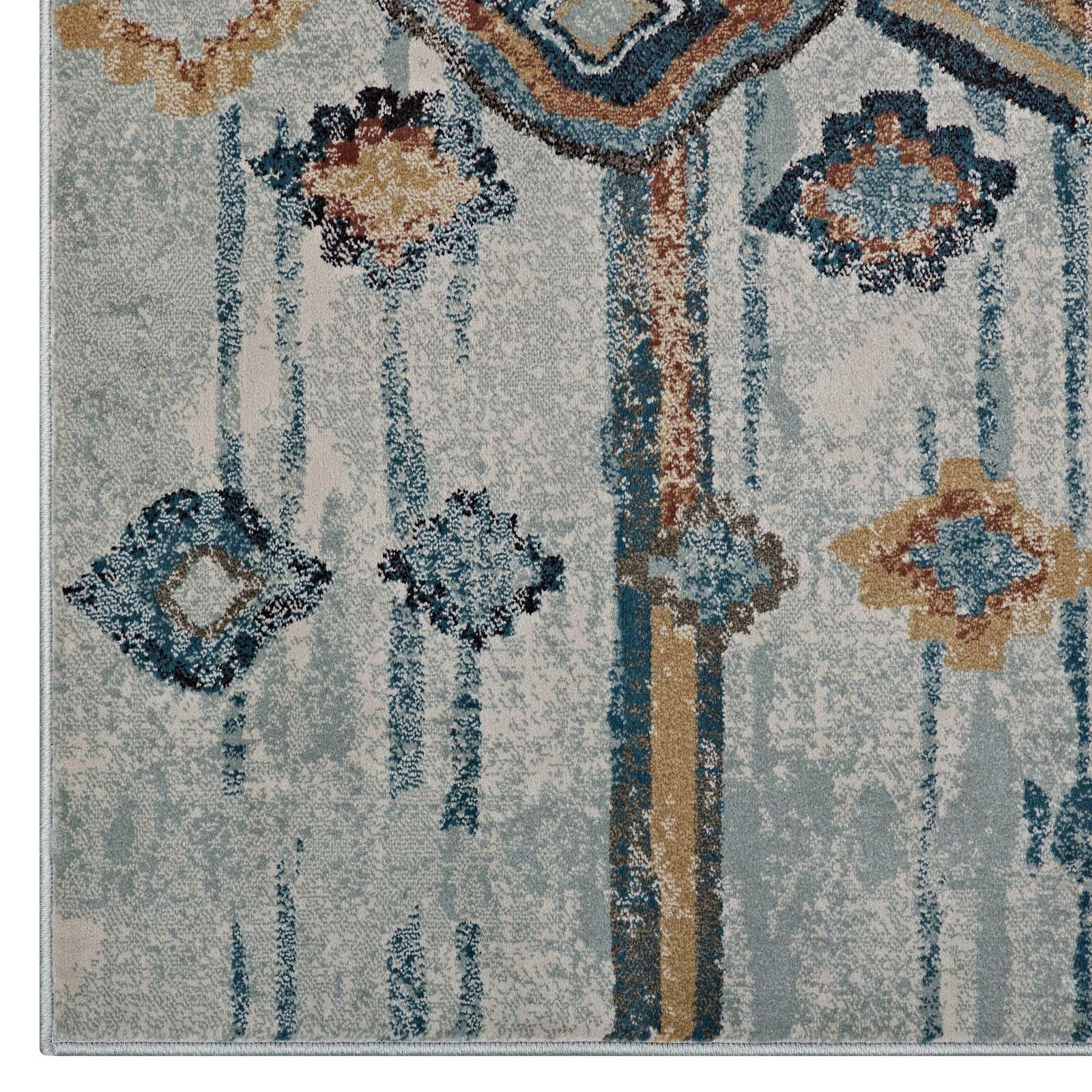 Modway Jenica Distressed Moroccan Tribal Abstract Diamond Area Rug FredCo