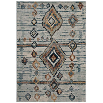 Modway Jenica Distressed Moroccan Tribal Abstract Diamond Area Rug FredCo