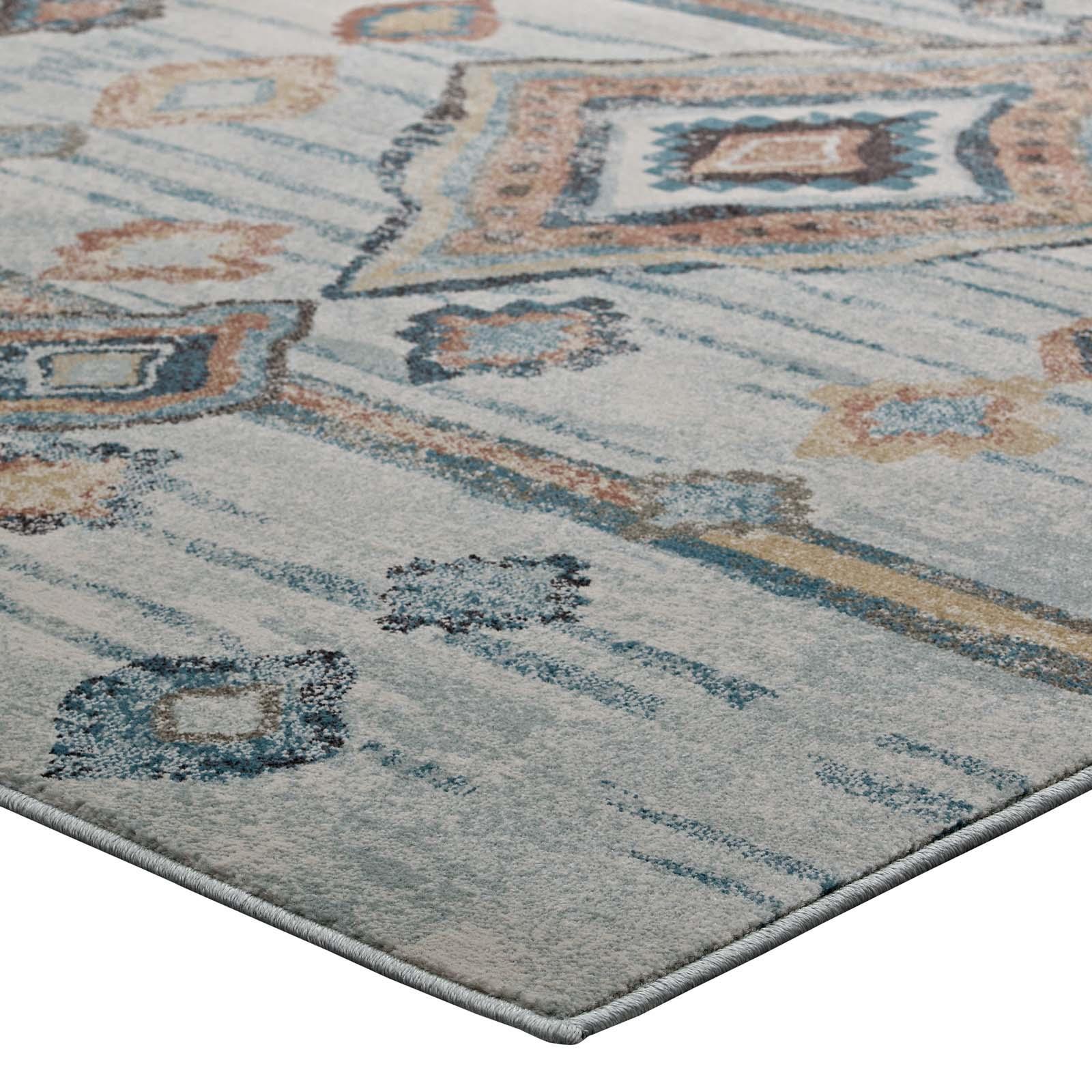 Modway Jenica Distressed Moroccan Tribal Abstract Diamond Area Rug FredCo