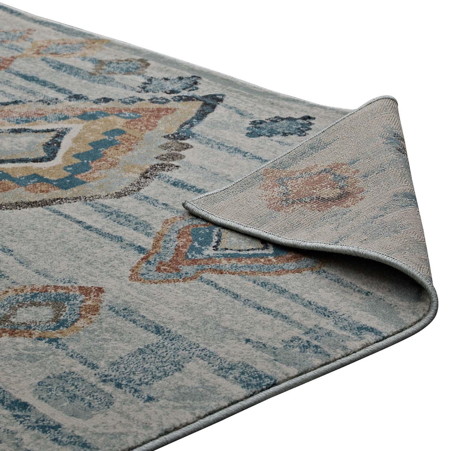 Modway Jenica Distressed Moroccan Tribal Abstract Diamond Area Rug FredCo