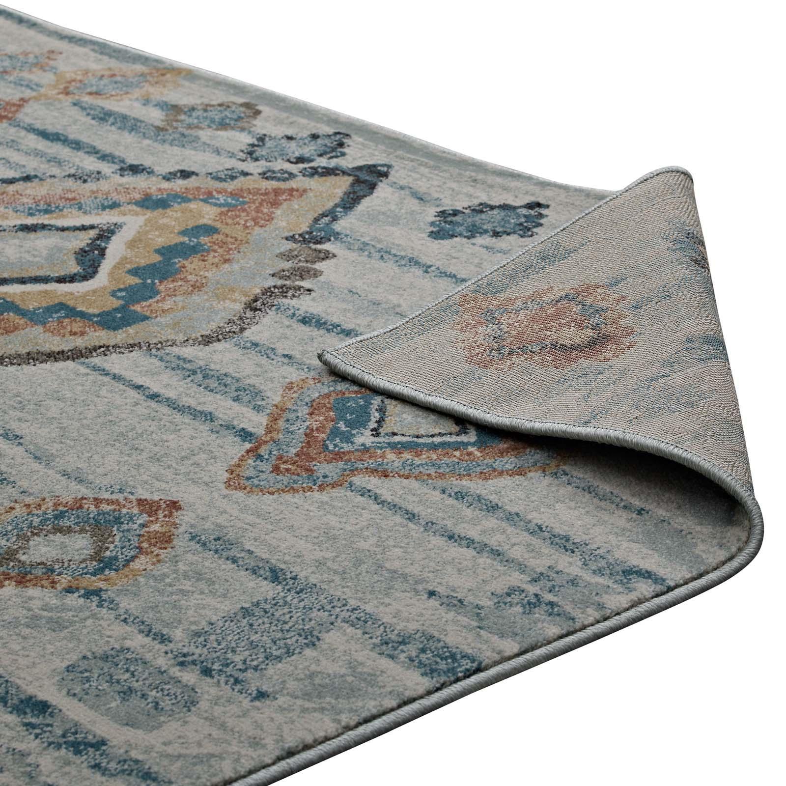 Modway Jenica Distressed Moroccan Tribal Abstract Diamond Area Rug FredCo