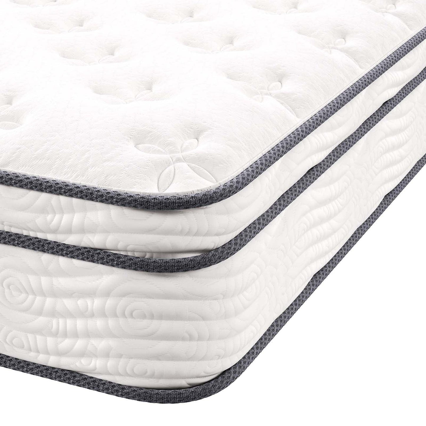 Modway Jenna 10" Innerspring and Foam California King Mattress FredCo