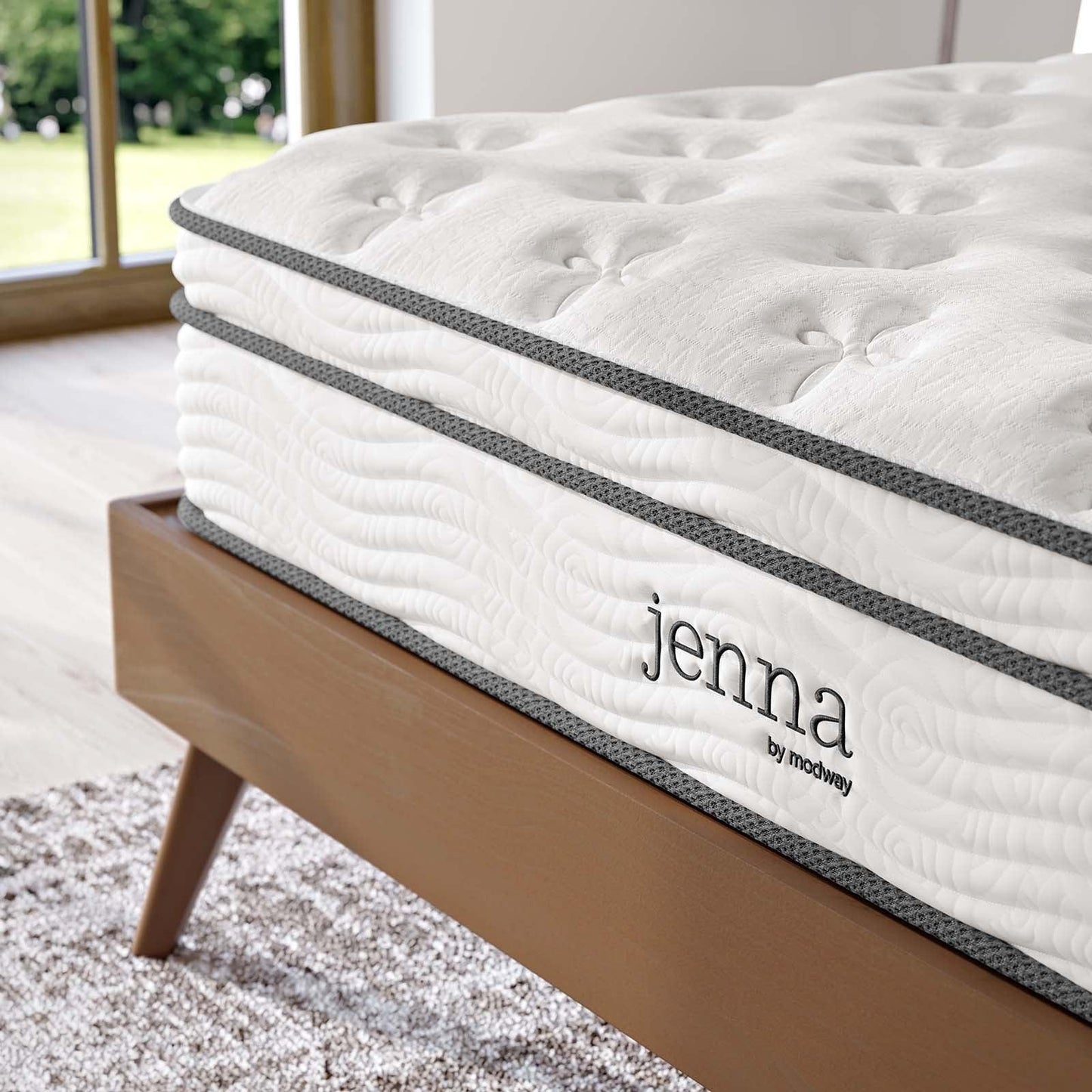 Modway Jenna 10" Innerspring and Foam Queen Mattress FredCo