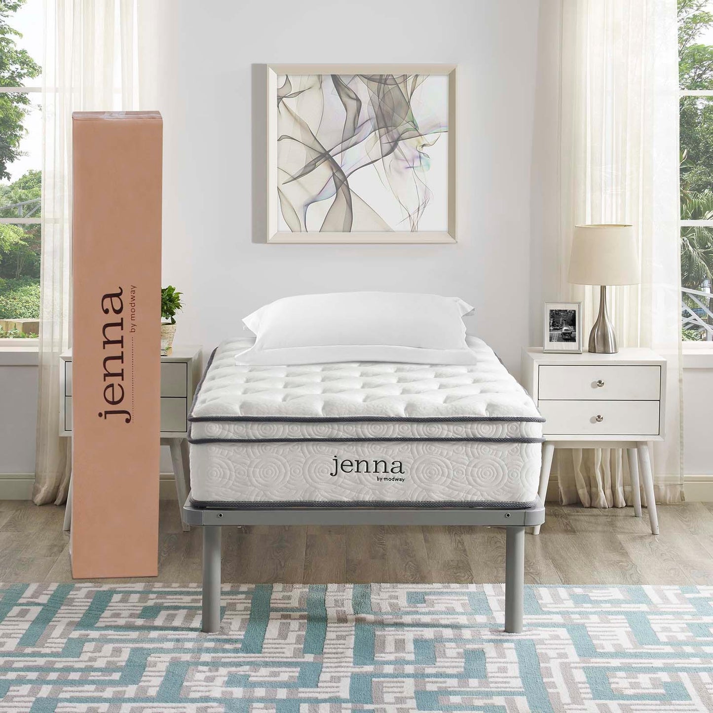 Modway Jenna 10" Innerspring and Foam Twin Mattress FredCo