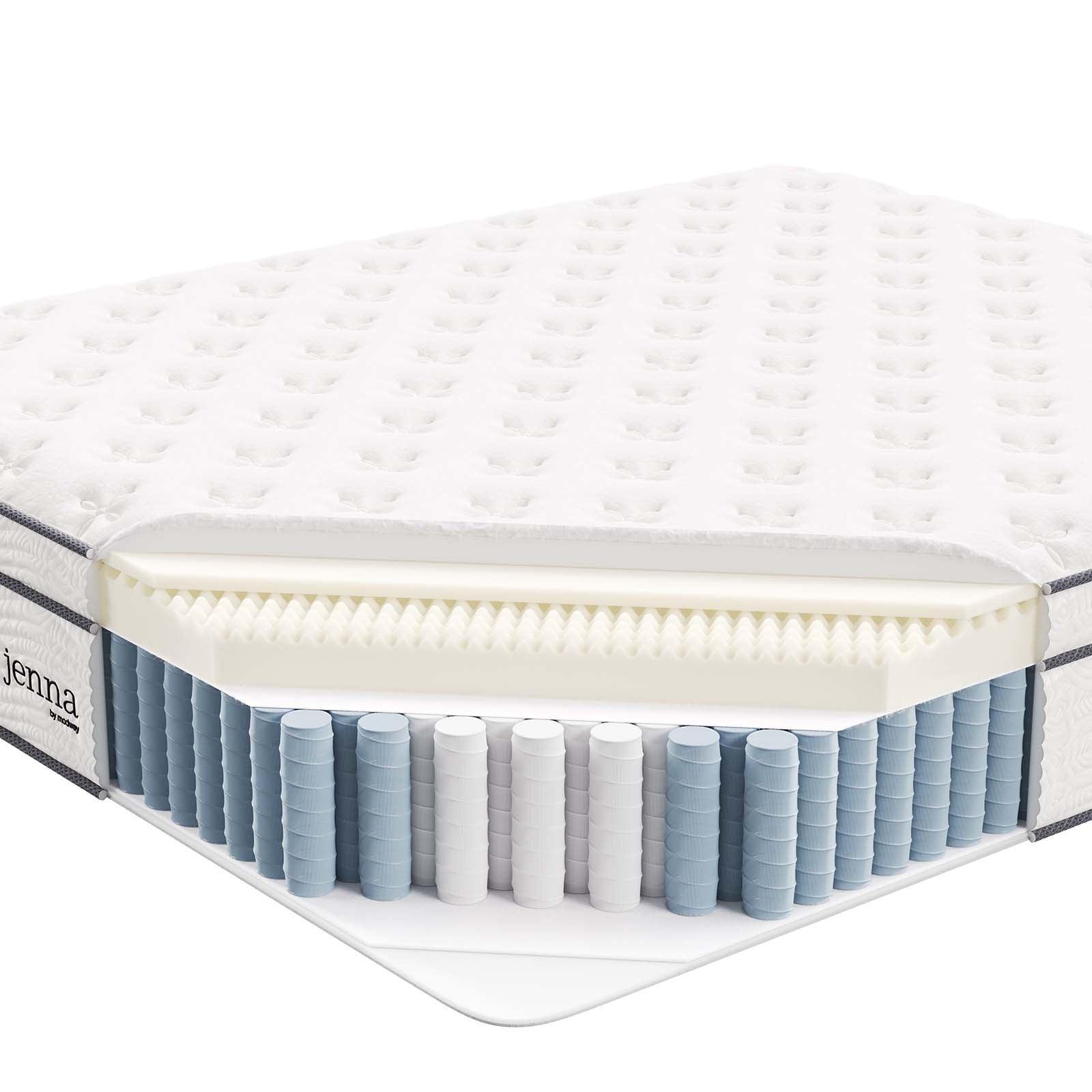 Modway Jenna 14" Innerspring and Foam California King Mattress FredCo