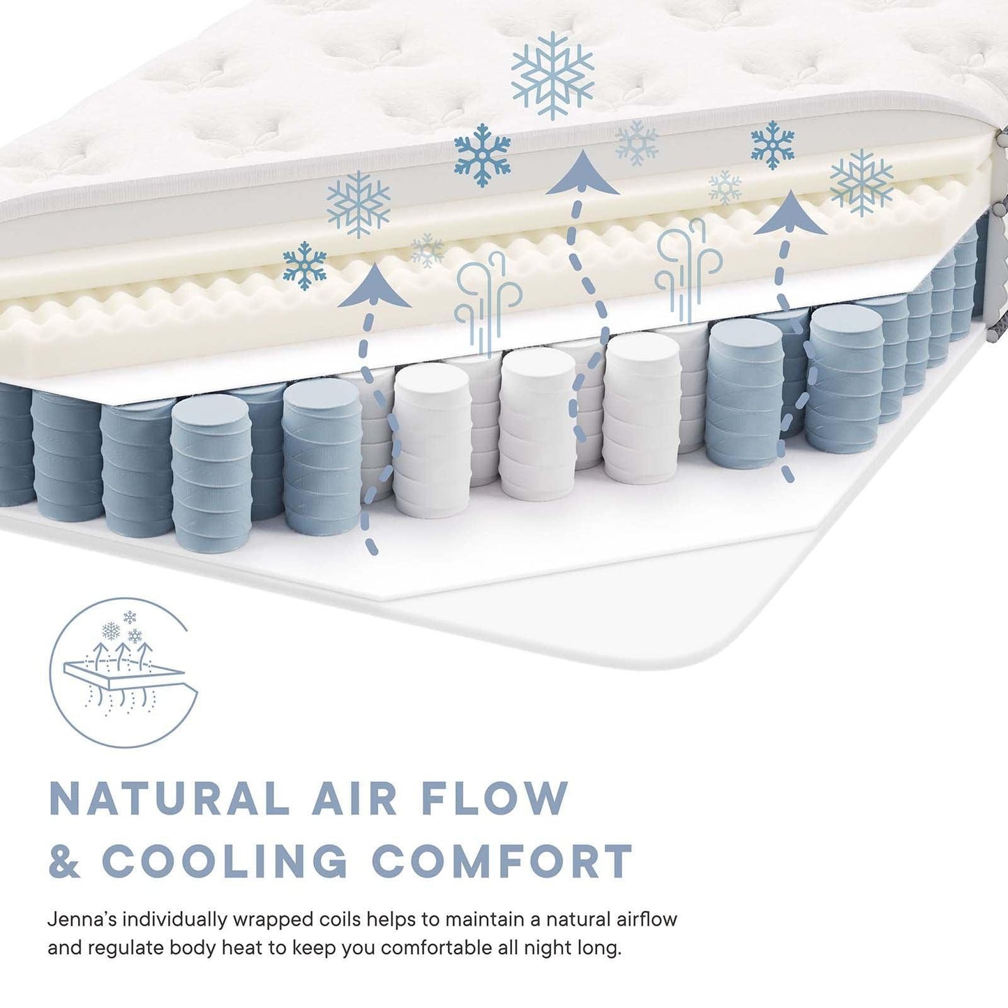 Modway Jenna 6" Innerspring and Foam Mattress FredCo