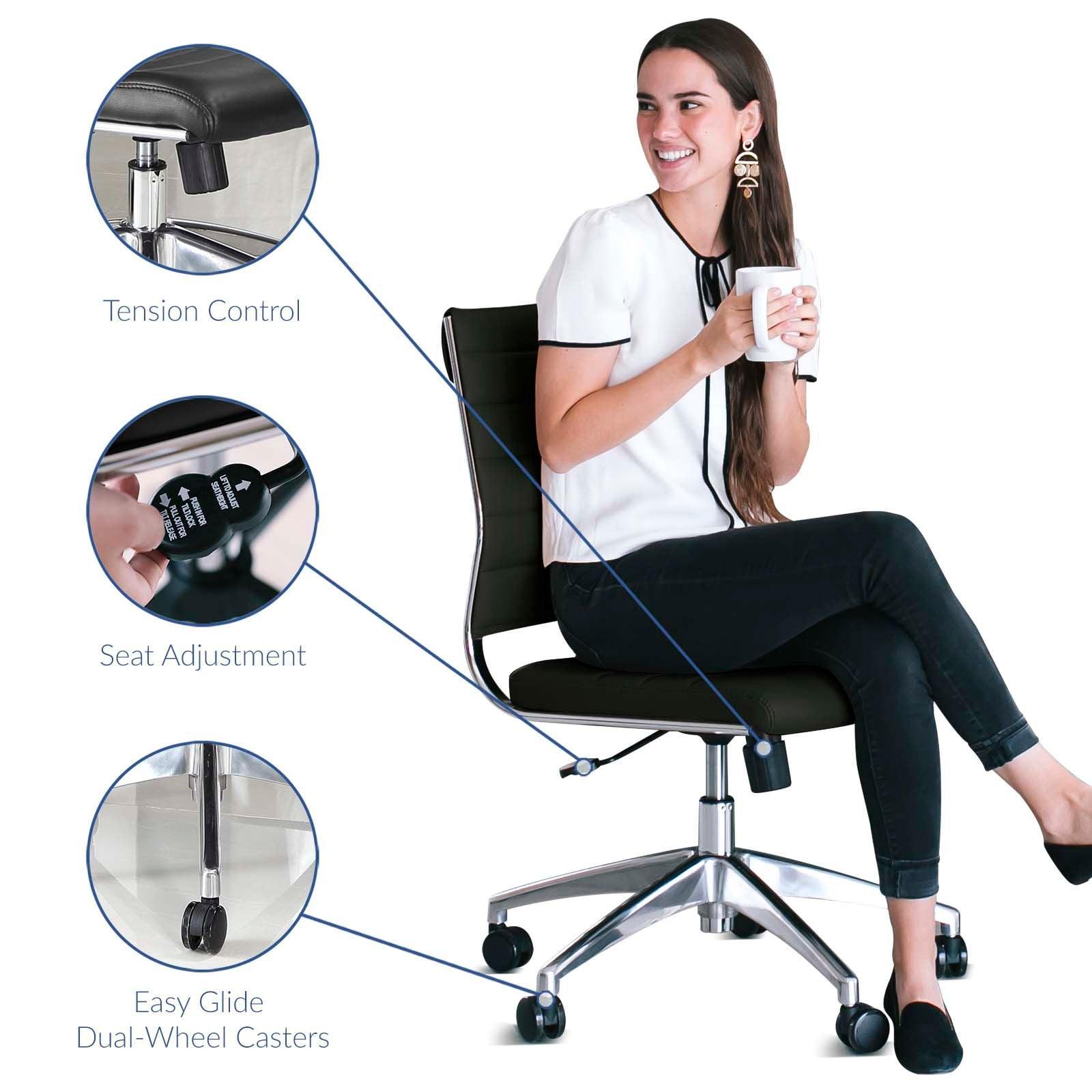 Modway Jive Armless Mid Back Office Chair FredCo
