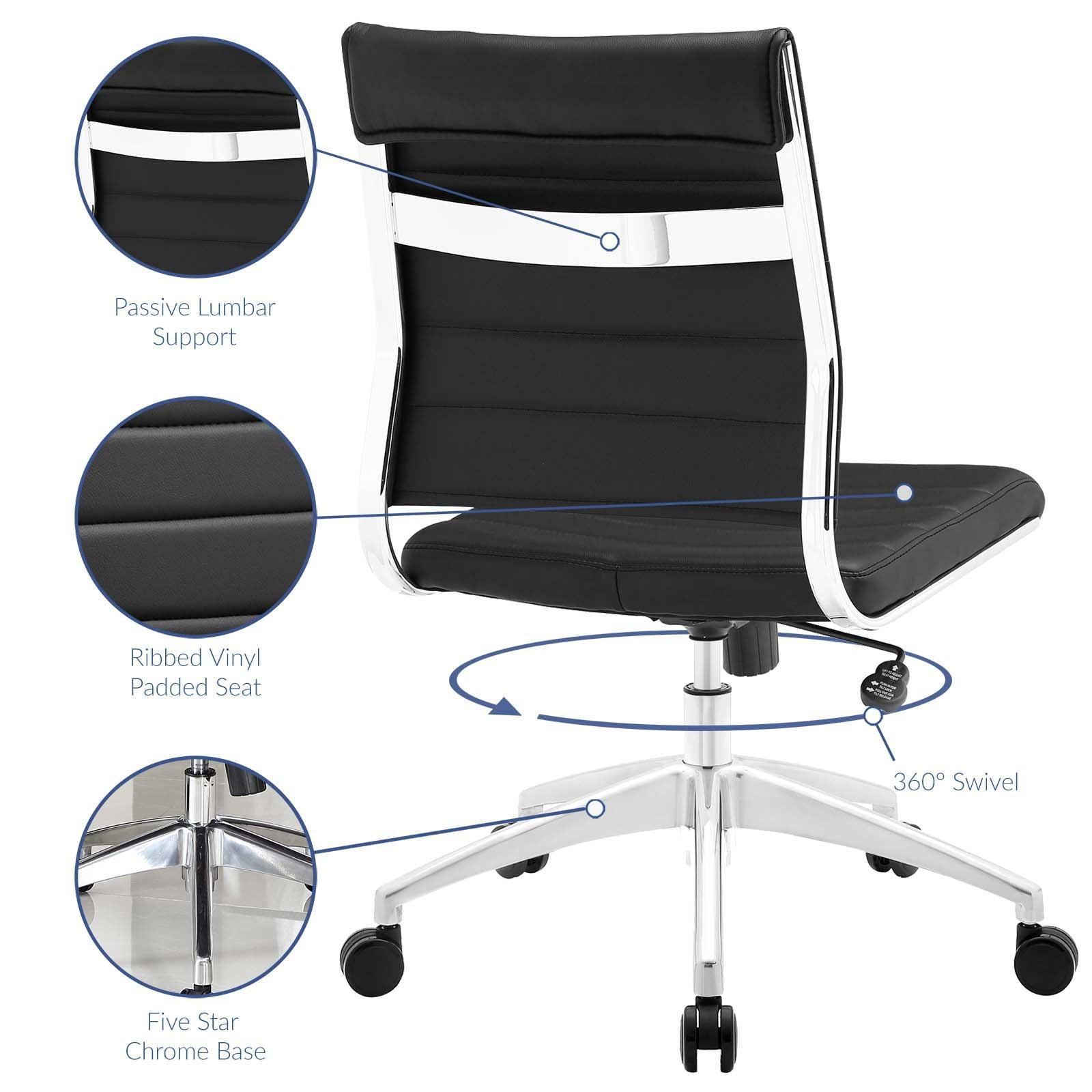 Modway Jive Armless Mid Back Office Chair FredCo
