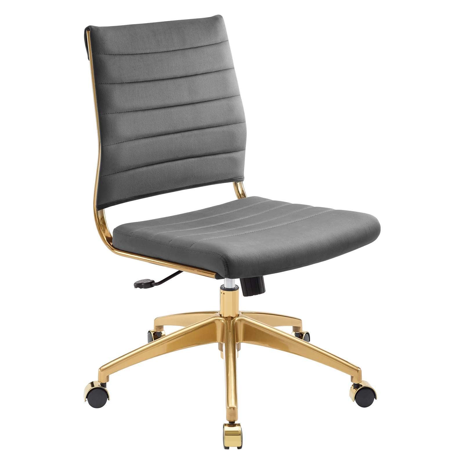 Modway Jive Armless Mid Back Performance Velvet Office Chair FredCo