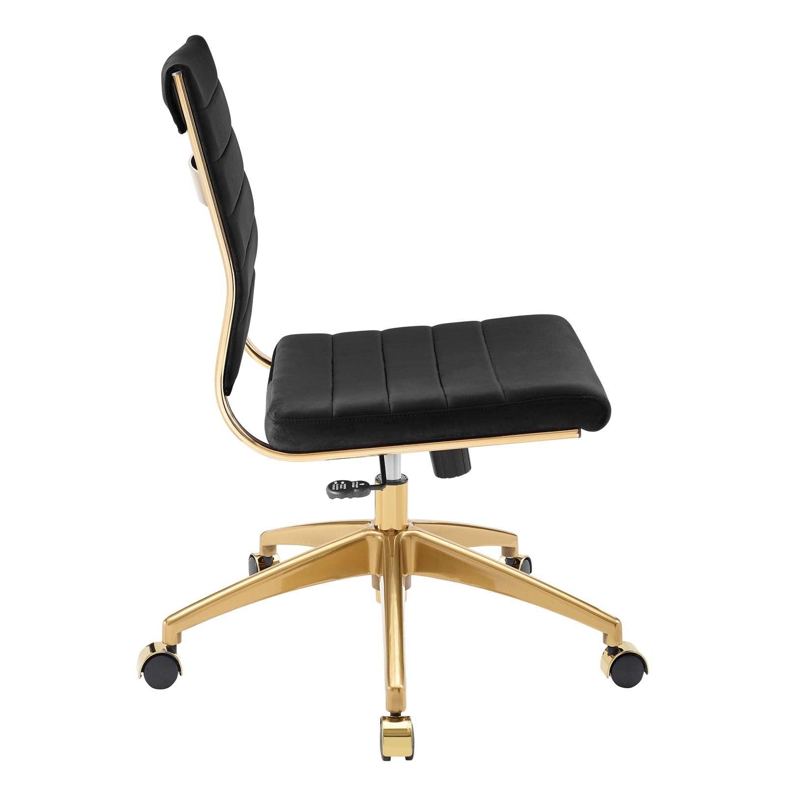 Modway Jive Armless Mid Back Performance Velvet Office Chair FredCo