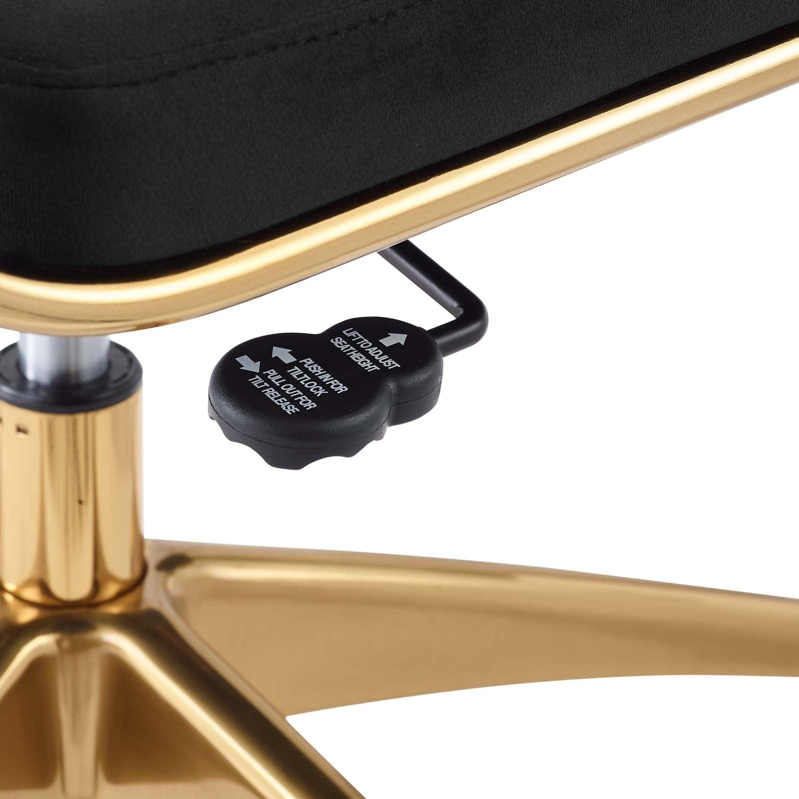 Modway Jive Armless Mid Back Performance Velvet Office Chair FredCo