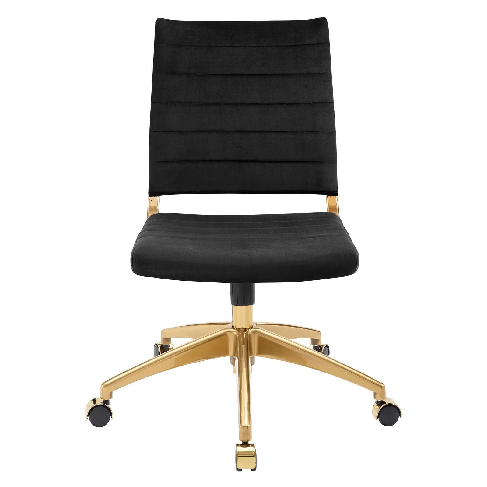 Modway Jive Armless Mid Back Performance Velvet Office Chair FredCo