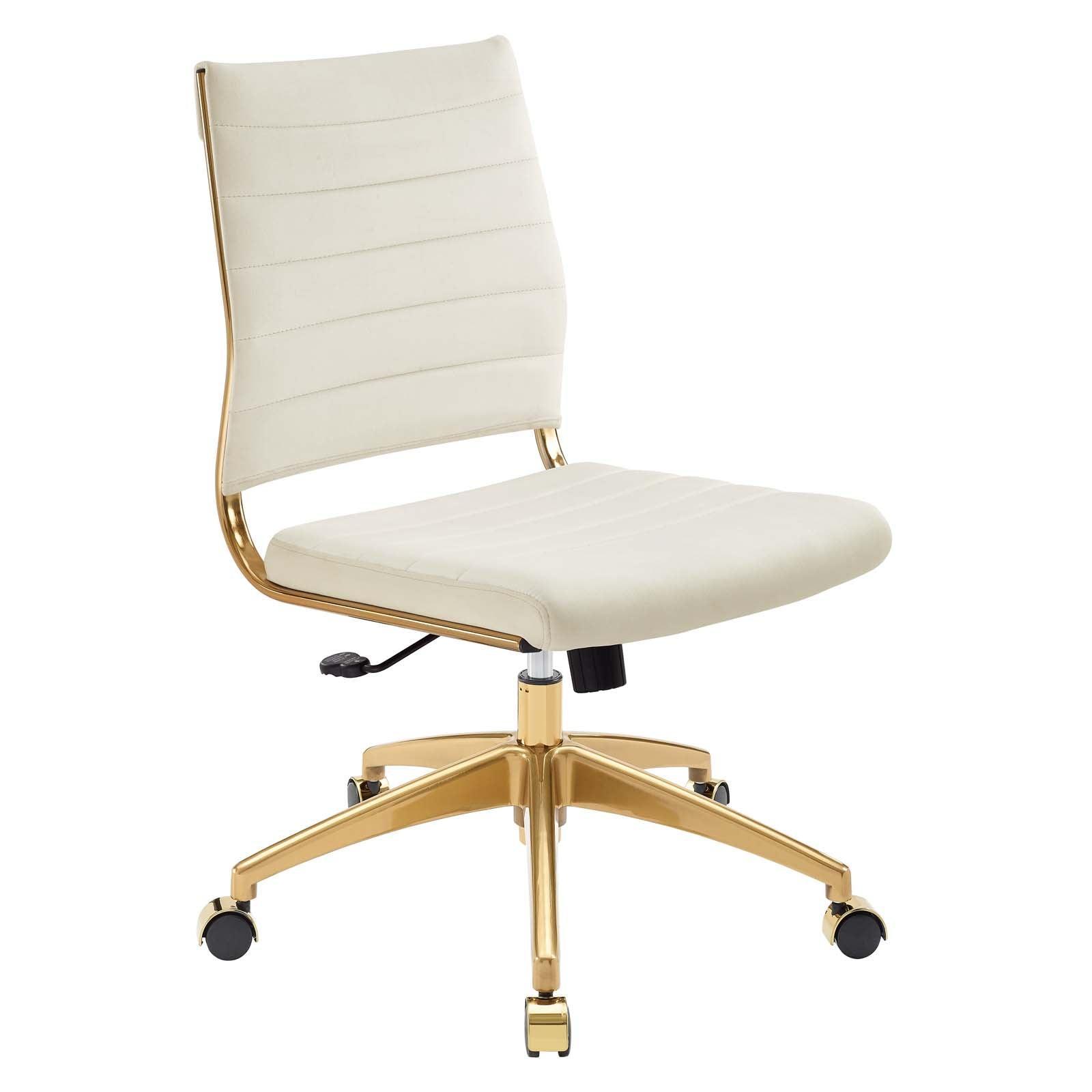 Modway Jive Armless Mid Back Performance Velvet Office Chair FredCo