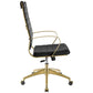 Modway Jive Gold Stainless Steel Highback Office Chair FredCo