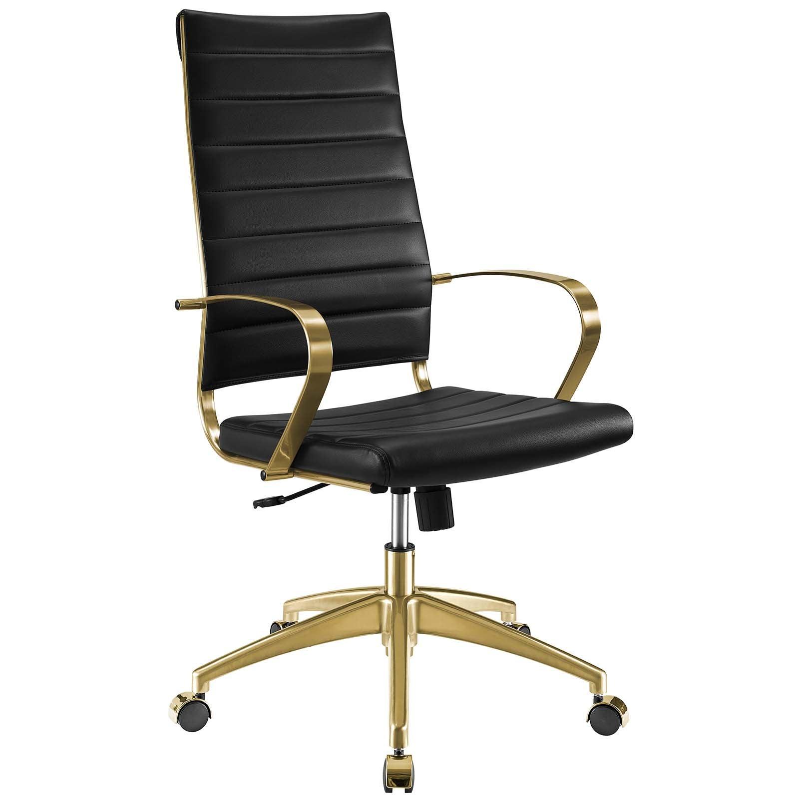 Modway Jive Gold Stainless Steel Highback Office Chair FredCo