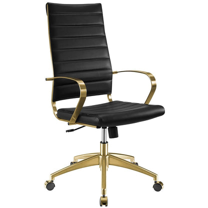 Modway Jive Gold Stainless Steel Highback Office Chair FredCo