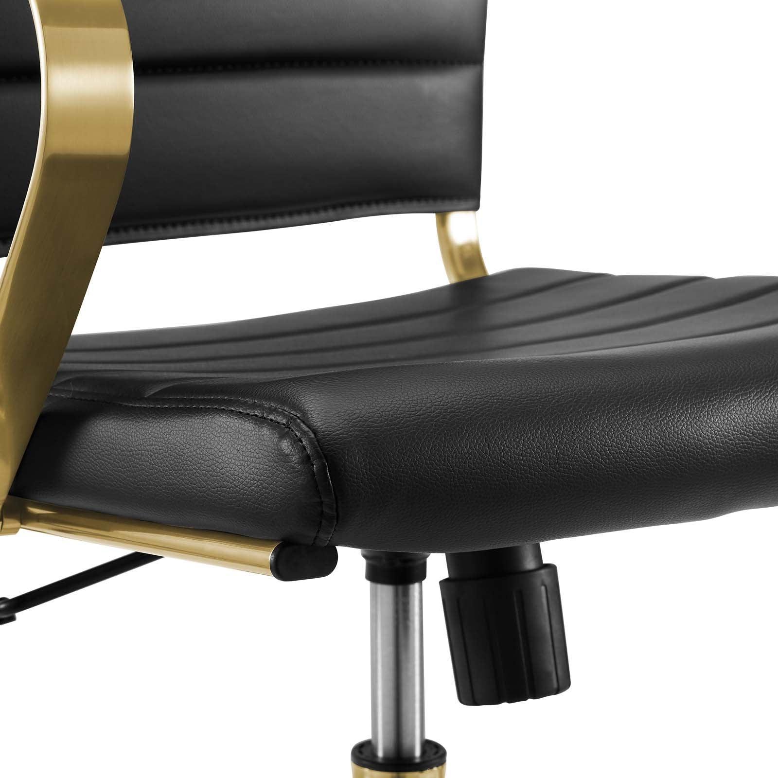 Modway Jive Gold Stainless Steel Midback Office Chair FredCo