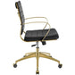 Modway Jive Gold Stainless Steel Midback Office Chair FredCo