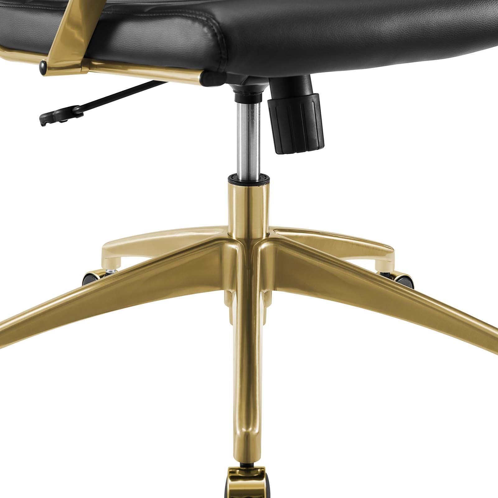 Modway Jive Gold Stainless Steel Midback Office Chair FredCo