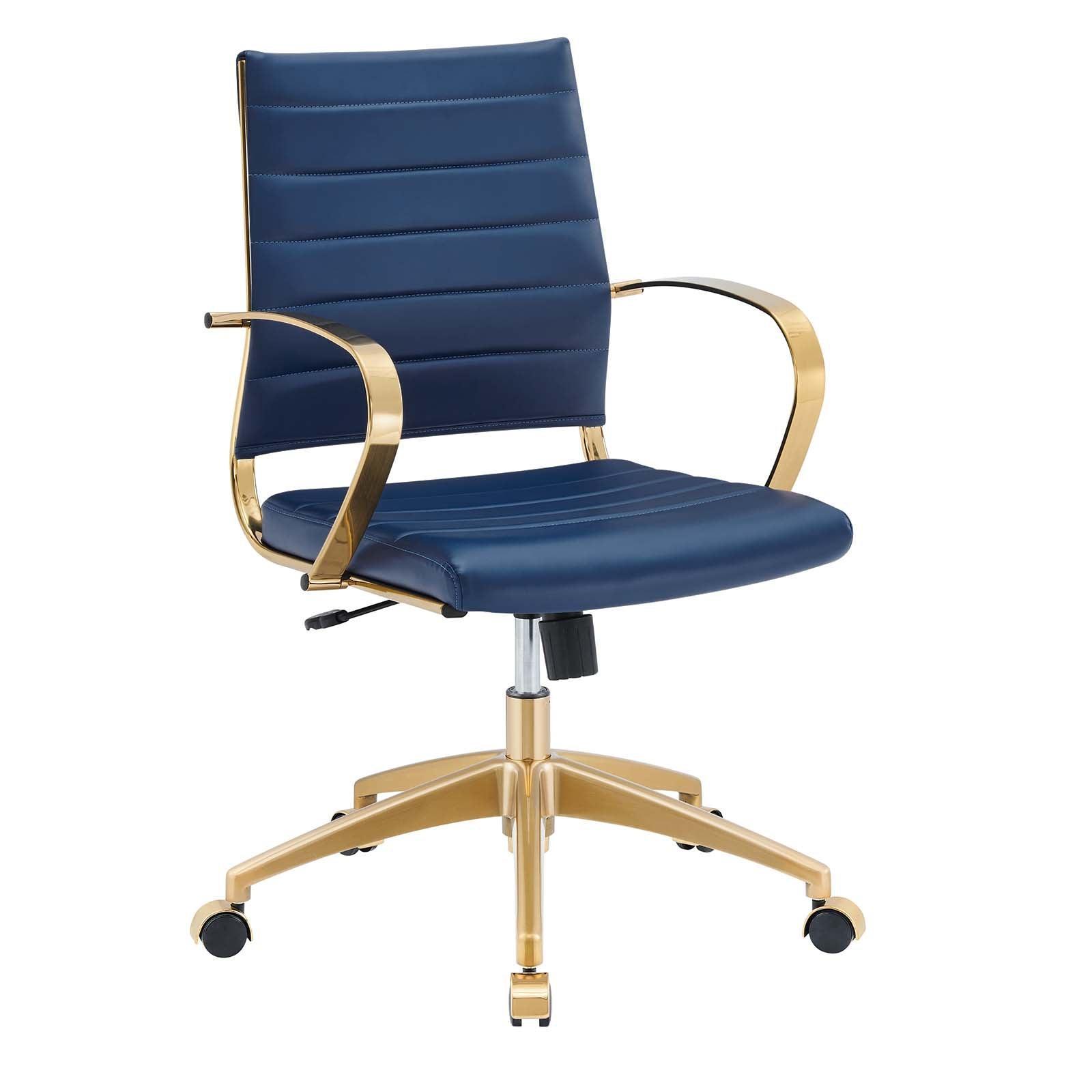 Modway Jive Gold Stainless Steel Midback Office Chair FredCo