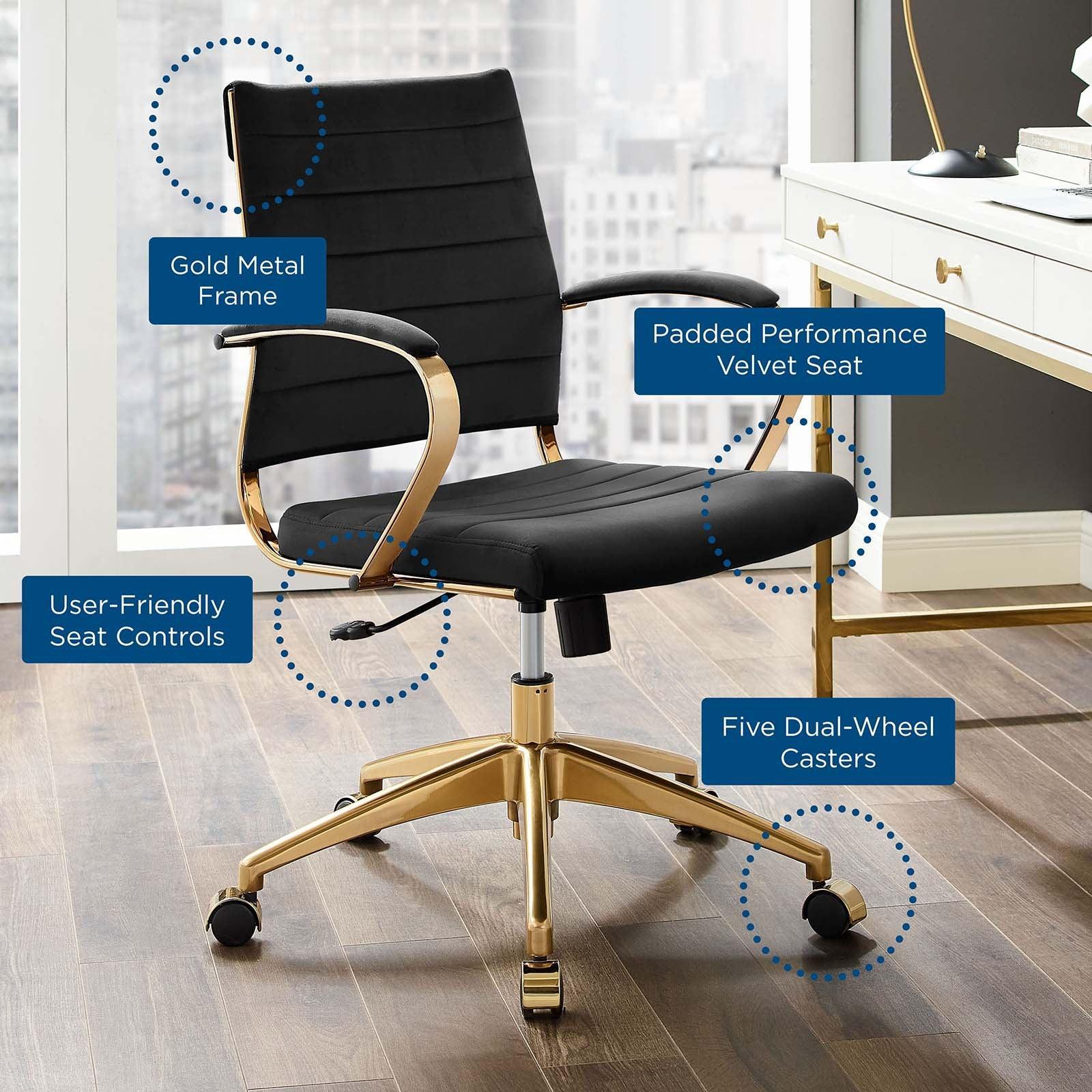 Modway Jive Mid Back Performance Velvet Office Chair FredCo