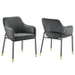 Modway Jovi Performance Velvet Dining Armchair Set of 2 FredCo
