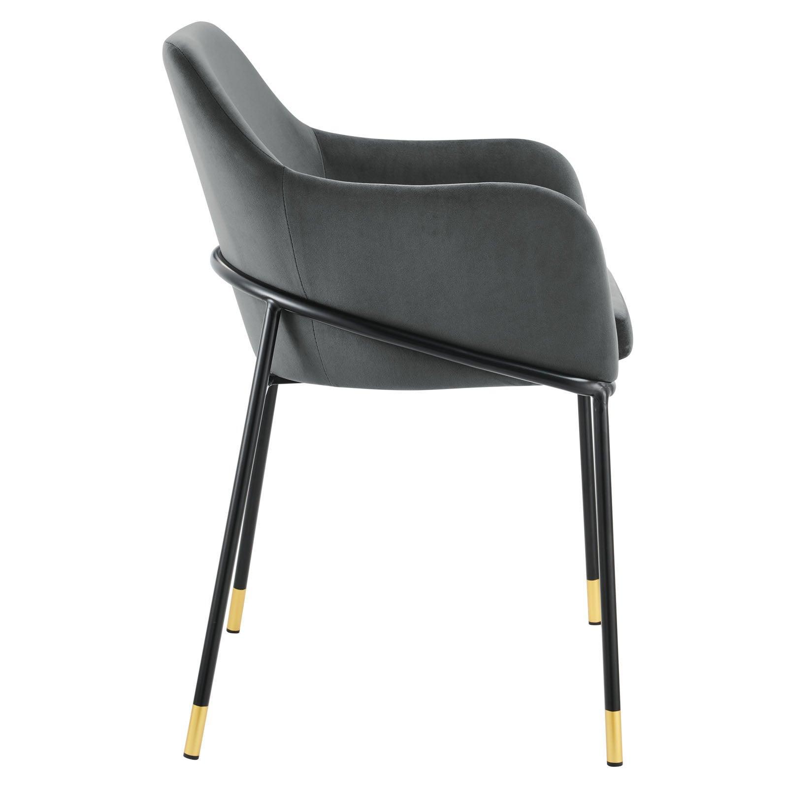 Modway Jovi Performance Velvet Dining Armchair Set of 2 FredCo