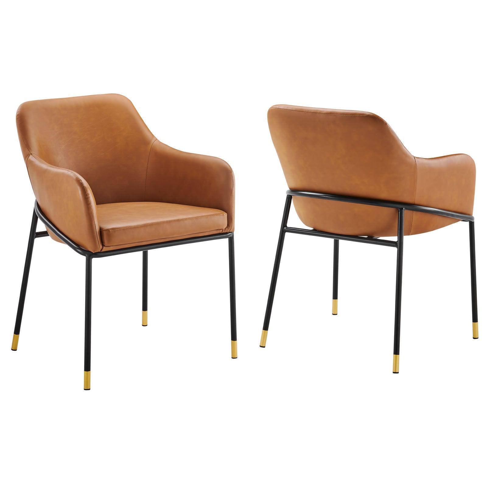 Modway Jovi Vegan Leather Dining Chair Set of 2 FredCo