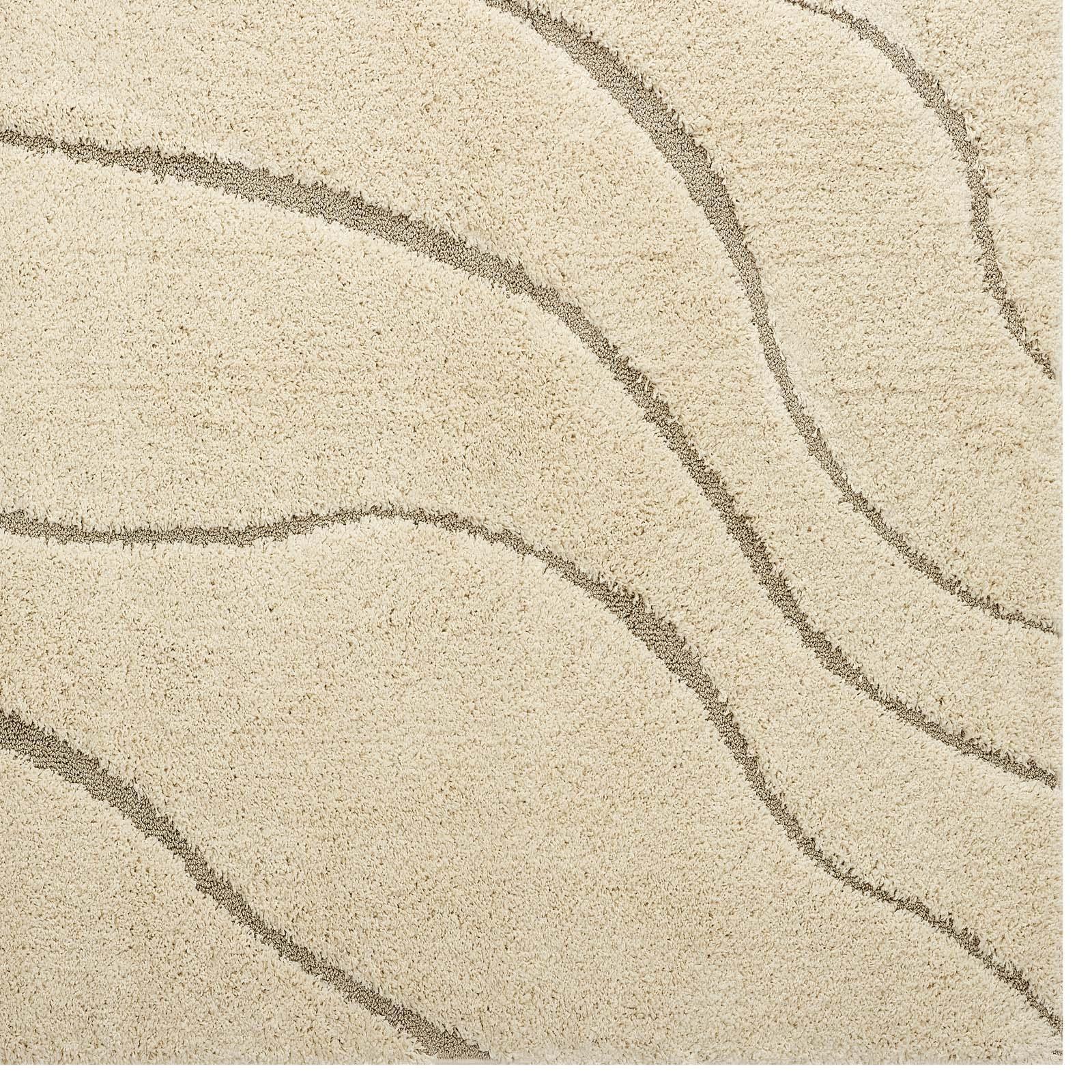 Modway Jubilant Abound Abstract Swirl Shag Area Rug FredCo
