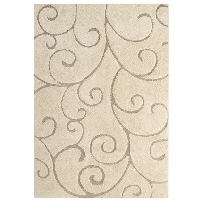 Modway Jubilant Burgeon Scrolling Vine Shag Area Rug FredCo