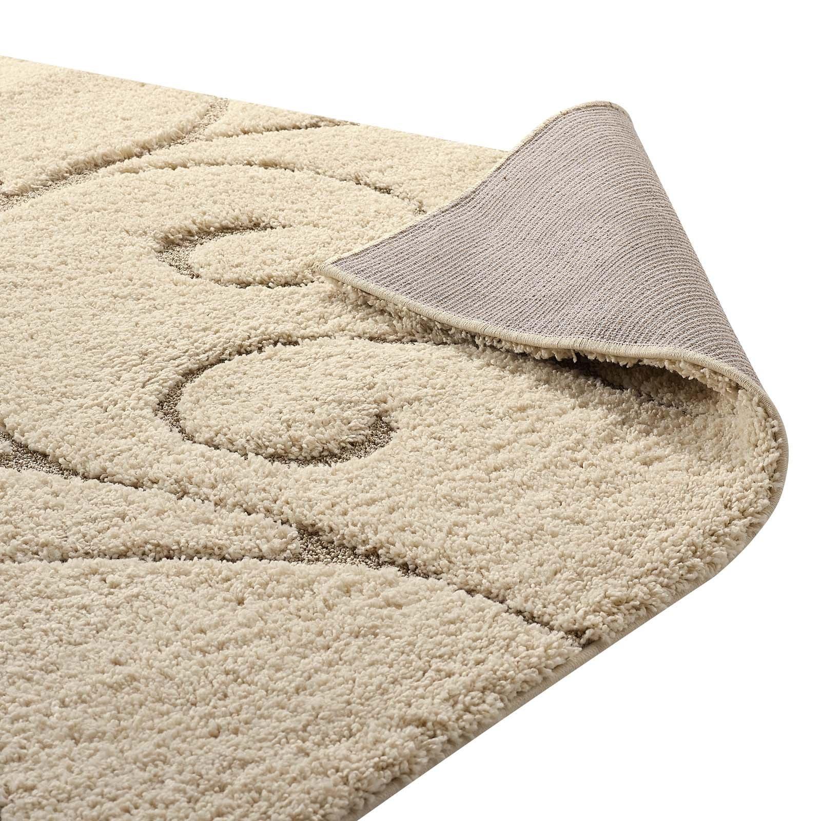 Modway Jubilant Burgeon Scrolling Vine Shag Area Rug FredCo