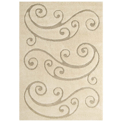 Modway Jubilant Sprout Scrolling Vine Shag Area Rug FredCo