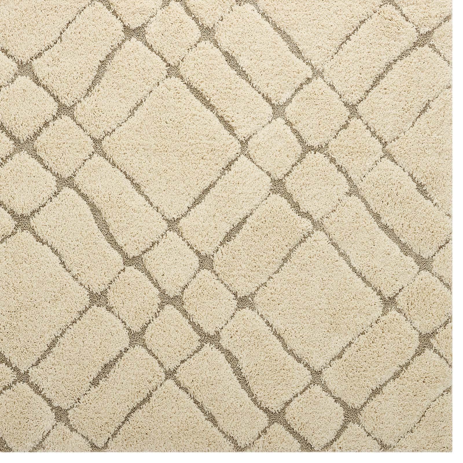 Modway Jubilant Verona Abstract Geometric Shag Area Rug FredCo