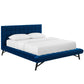 Modway Julia Queen Biscuit Tufted Performance Velvet Platform Bed FredCo