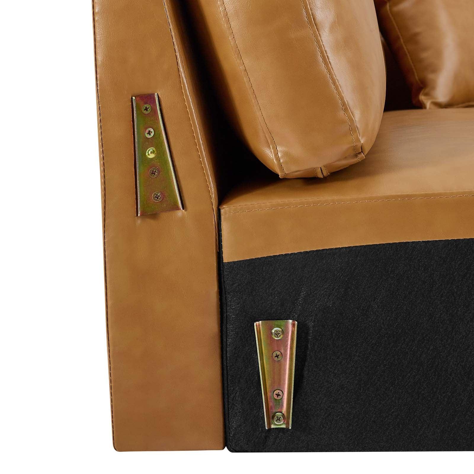 Modway Juliana Vegan Leather Sofa FredCo