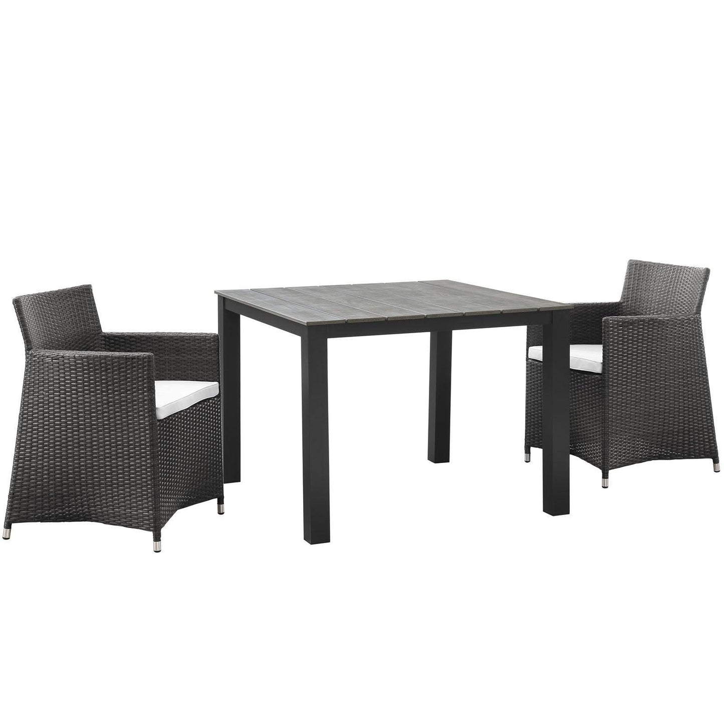 Modway Junction 3 Piece Outdoor Patio Wicker Dining Set FredCo