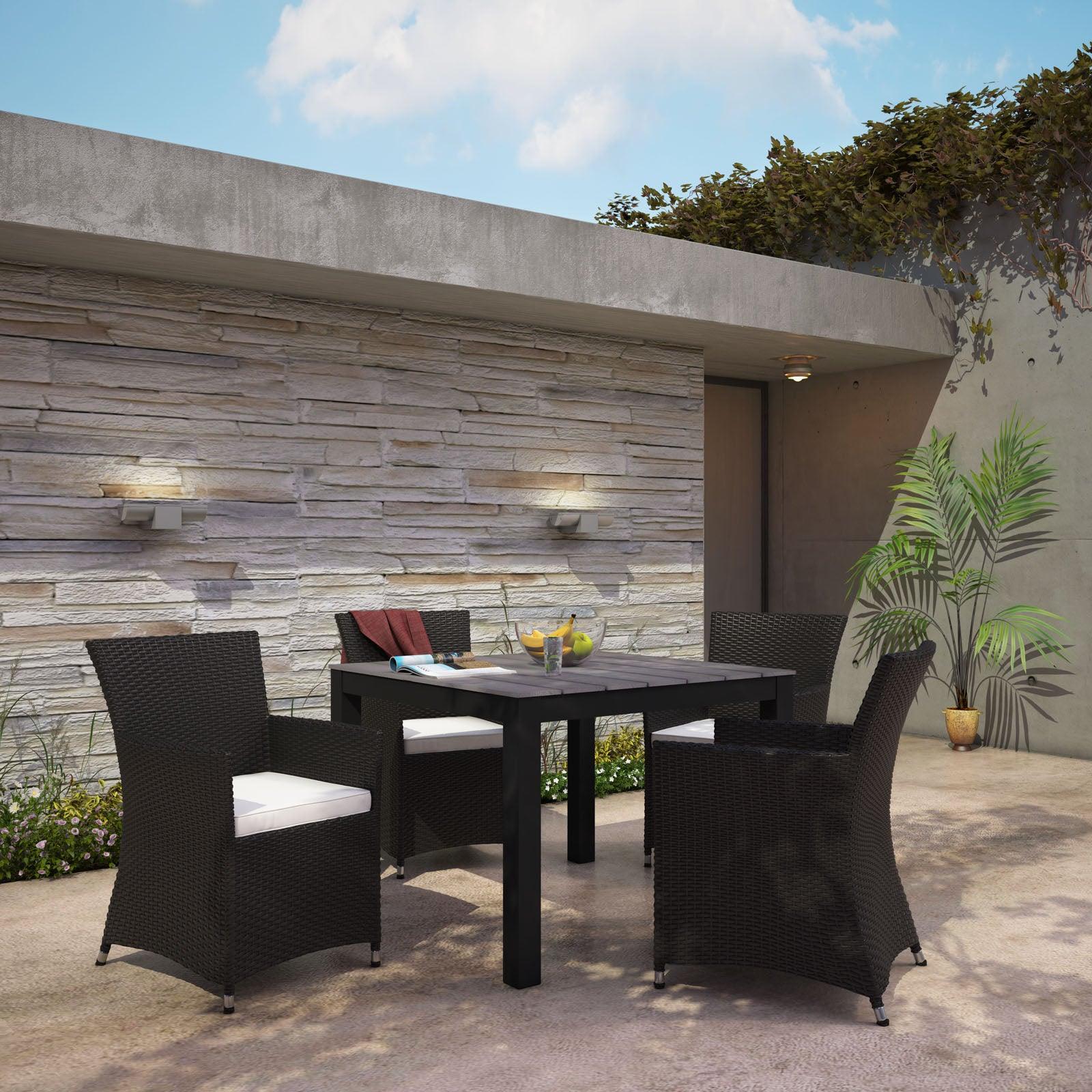 Modway Junction 5 Piece Outdoor Patio Dining Set FredCo